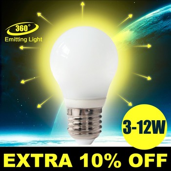 Светодиодные лампы E27 220 В 3 Вт 4 Вт 5 Вт 7 Вт 10 Вт 12 Вт SMD из светодиодов лампочка E27 360 град. белый теплый белый энергии бренд оптовая продажа много