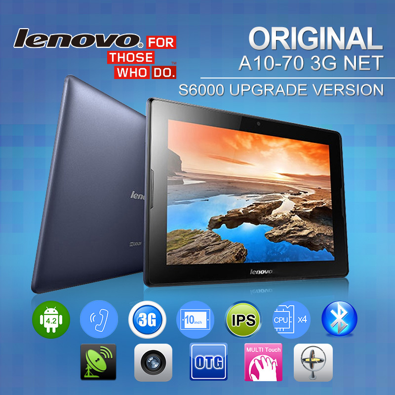 Original Lenovo Tablet A10 70 A7600 HV 3G S6000 upgrade Phone Call MTK8382 1 3G 10