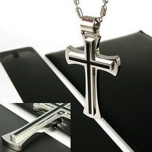 Christmas Gift, Free Shipping, 316l Stainless Steel Cross Necklace for men women, Fashion Jewelry, Wholesale WP316