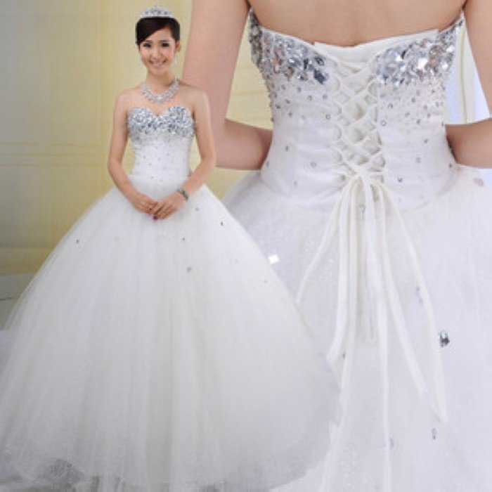 ... Shinning diamond A-Line bridal wedding dress,bridal gown bridal dress