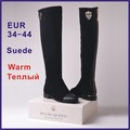 Free Shipping Fashion Genuine Leather Boots Women Designer Shoes High