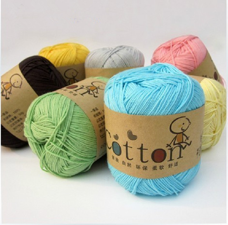 cotton thread yarn baby yarn baby line 100% cotton hand Knitting yarns ...