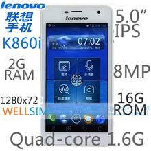 Original Lenovo K860i Multi language Mobile phone 5.0IPS 1280×720 Quad-core1.6G 2GB RAM 16G ROM  Android 4.0 8MP
