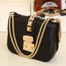 Valentine bags women s fashion messenger bag rivet shoulder bag designer famous brand PU leather girls