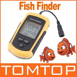 Portable Sonar Sensor Fish Fishing Finder Alarm Transducer with retail color package freeshipping dropshipping Wholesale(China (Mainland))