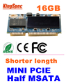 Kingspec MINI PCIE Half mSATA SATA III SATA II SSD Module MLC 16GB For Tablet PC