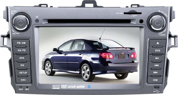 7 inch 2 din DVD palyer for Toyota COROLLA(2006-2011) with GPS radio Bluetooth TV iPod Map Car Audio Free shipping !(China (Mainland))
